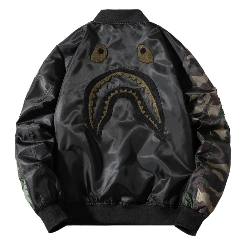 Marca de moda japonesa MA1 chaqueta de piloto de la Fuerza Aérea hombres y mujeres Otoño e Invierno engrosada pareja uniforme de béisbol chaqueta con capucha