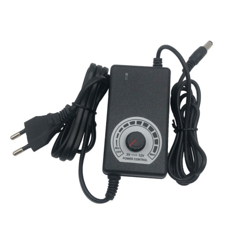 3-12V2a adjustable voltage power supply gun machine speed adjustable massage pillow adjustable power supply DC LED dimming power adapter