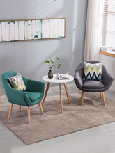 单人沙发懒人沙发椅小户型北欧现代简约家用布艺可拆洗阳台休闲椅
