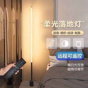 极简落地灯LED护眼简约现代北欧ins风客厅卧室书房立式落地氛围灯-阿里巴巴