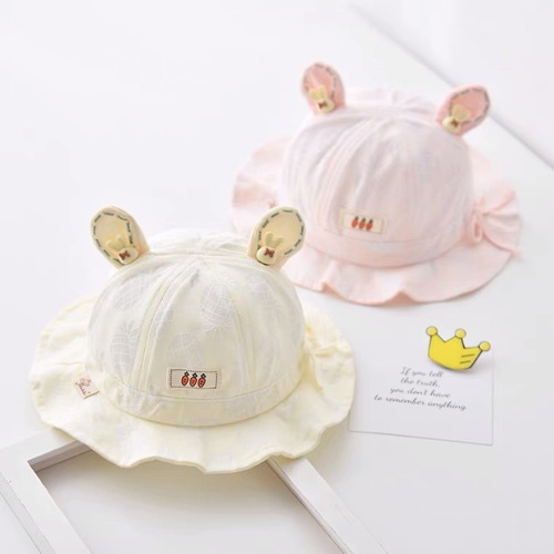 Baby hats  spring and autumn thin sunshade infant fisherman hat spring and summer children's cute male and female baby basin hat