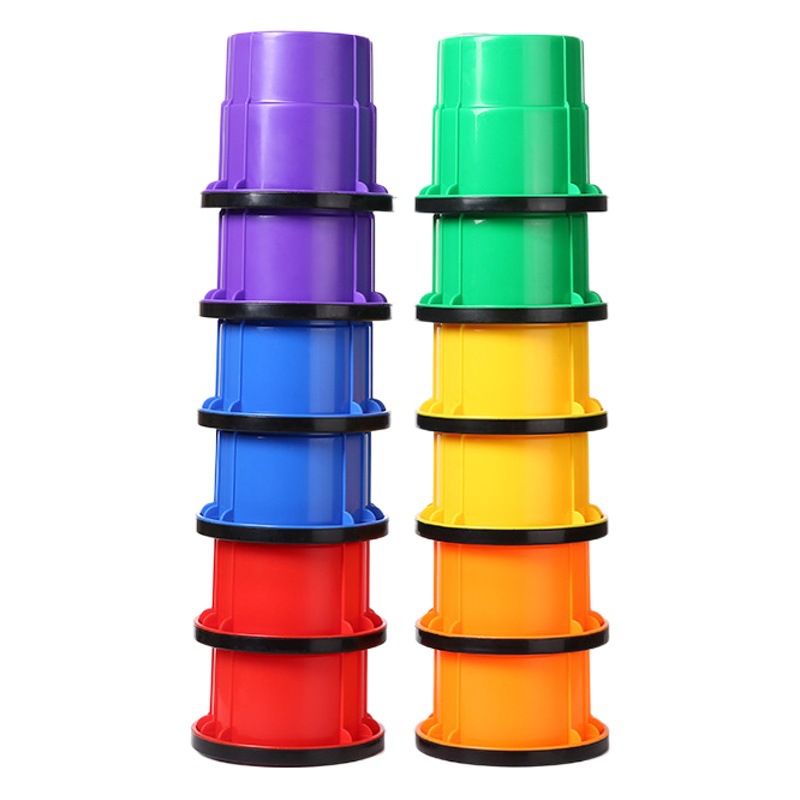 Kindergarten Non-Slip Cylindrical Stilts Toys Sensory Balance Training Equipment Sports Kidsren's Barrel Stilts