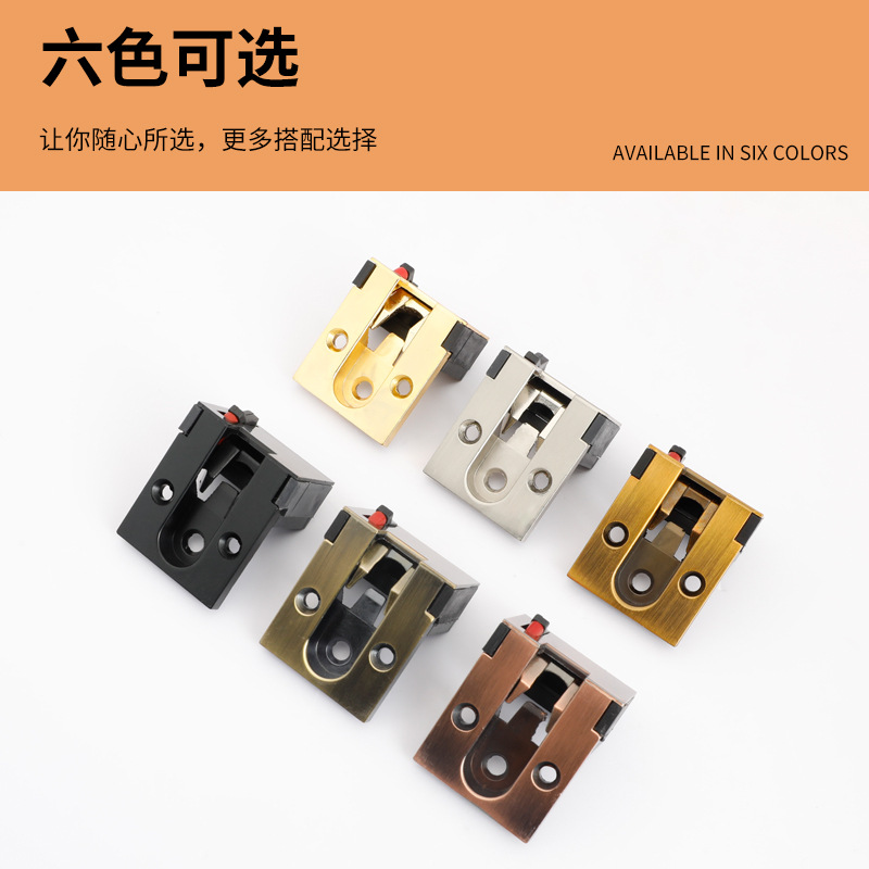 Zinc alloy hidden hotel anti-theft chain door bolt concealed door chain lock room door latch anti-theft buckle