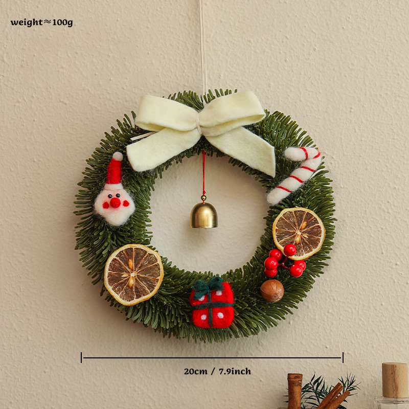 Decoraciones navideñas, coronas de pino Nobel, adornos, escaparates, muebles para el hogar, muebles para el hogar, accesorios para colgar en la puerta, productos al por mayor