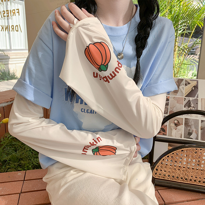 夏季寬鬆冰袖防曬袖套冰絲女薄款開車袖子手臂防曬冰絲護臂手套男