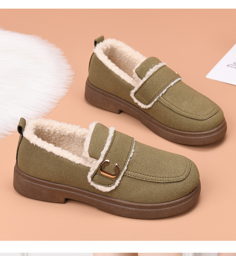 Doudou shoes women's winter models fleece thickened women's casual cotton shoes fashionable and comfortable warm mother shoes_voghion.com