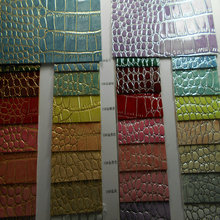 烫金银亮光鳄鱼纹PU革漆皮亮面仿头层鳄鱼纹人造革PU箱包鞋包皮料