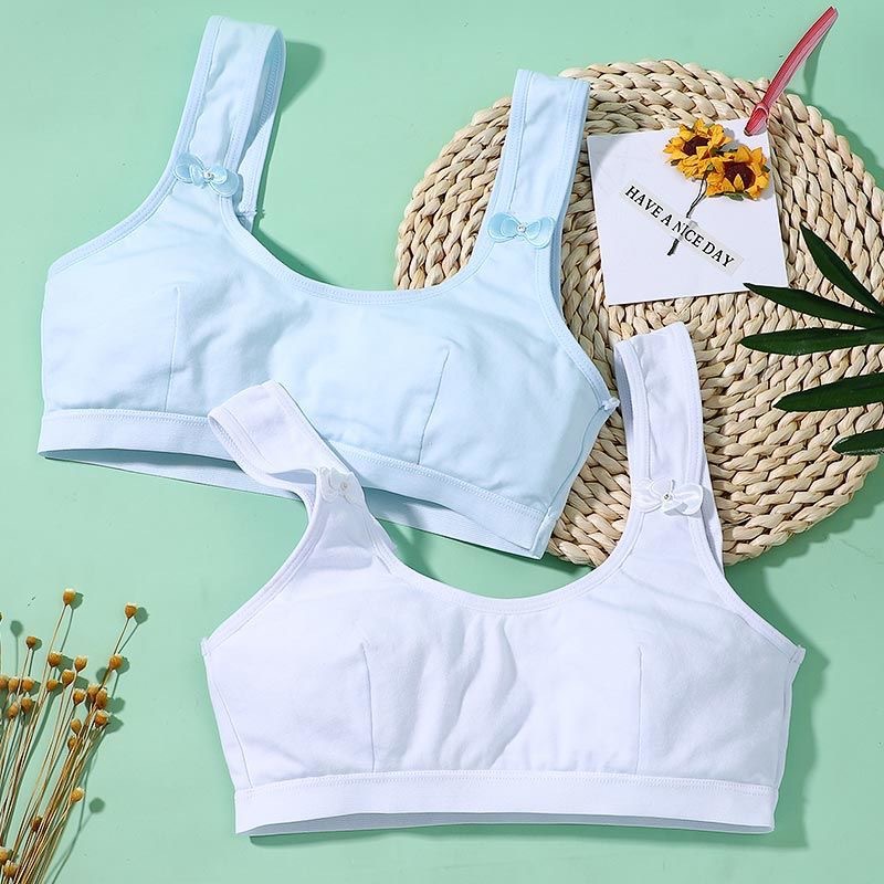 8-16 세 초등학생을위한 여아 발달 속옷 통기성 조끼 중학생 소녀 용 브래지어 속옷