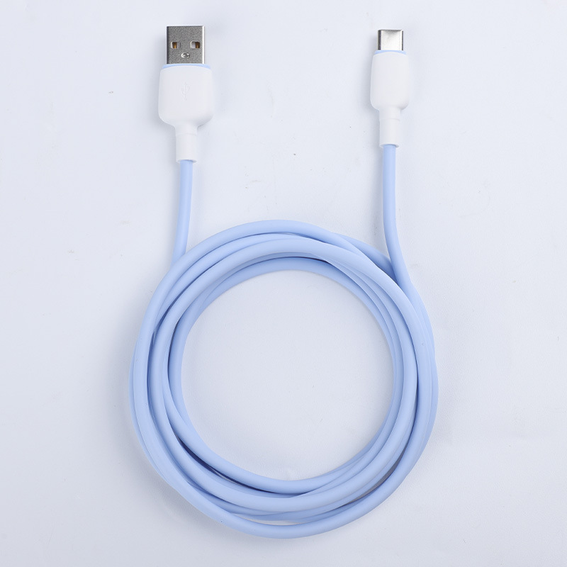 新しい液体シリコーン高速充電ケーブル Type-c データケーブルは、Huawei Apple Android データ充電ケーブルに適しています|undefined
