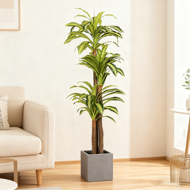 Simulación de plantas verdes, sensación avanzada, madera brasileña, árbol falso, sala de estar en maceta, gran planta biónica nórdica, decoración de interiores