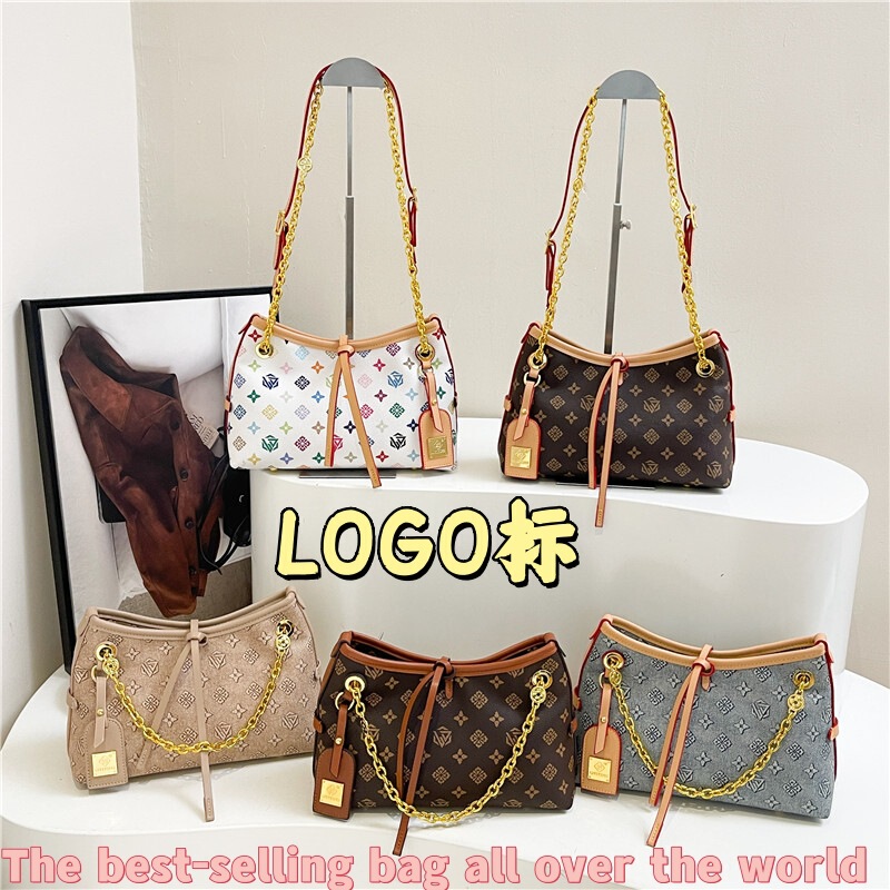 European and American Presbyopic Tote Bag for Women 2025 Cross-Border Retro Printed Armpit Bag Large Capacity Single Shoulder Crossbody Bag