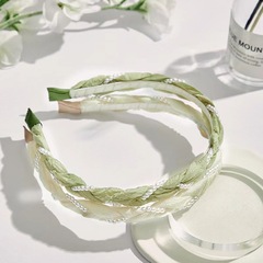 2023 New High-Quality Pompadour Pearl Forest Style Headband for Women, Elegant and Versatile Hair Accessory, Fresh and Natural Headband for Women