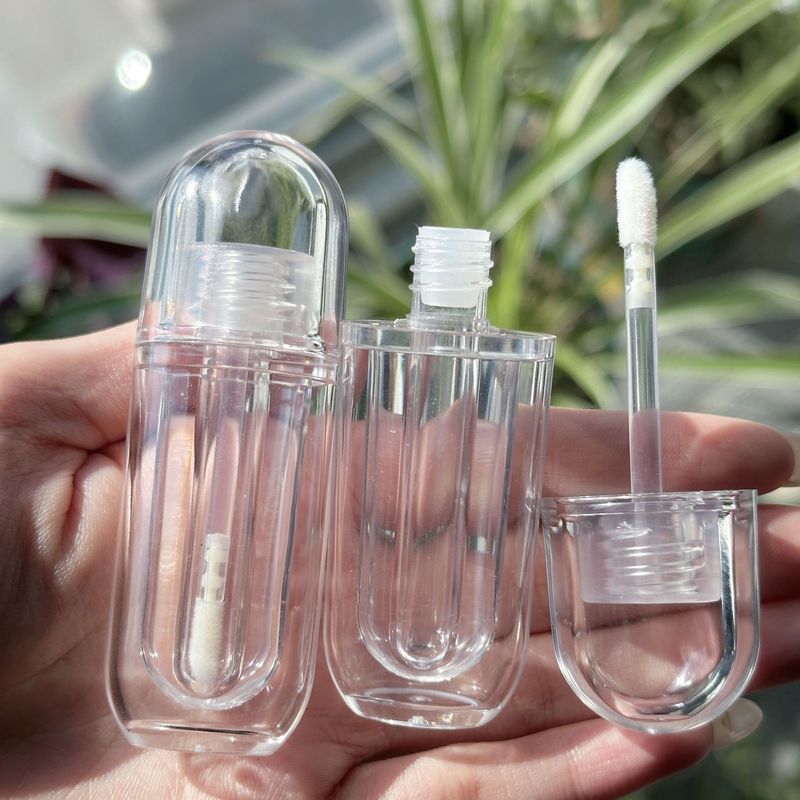 工厂现货全透明2ml 圆弧型盖头独特造型在旋转盖唇彩管唇釉管|undefined
