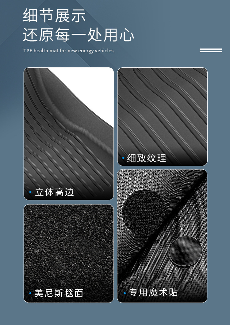 TPE Car Floor Mats For 2024 Tesla Model 3 RHD