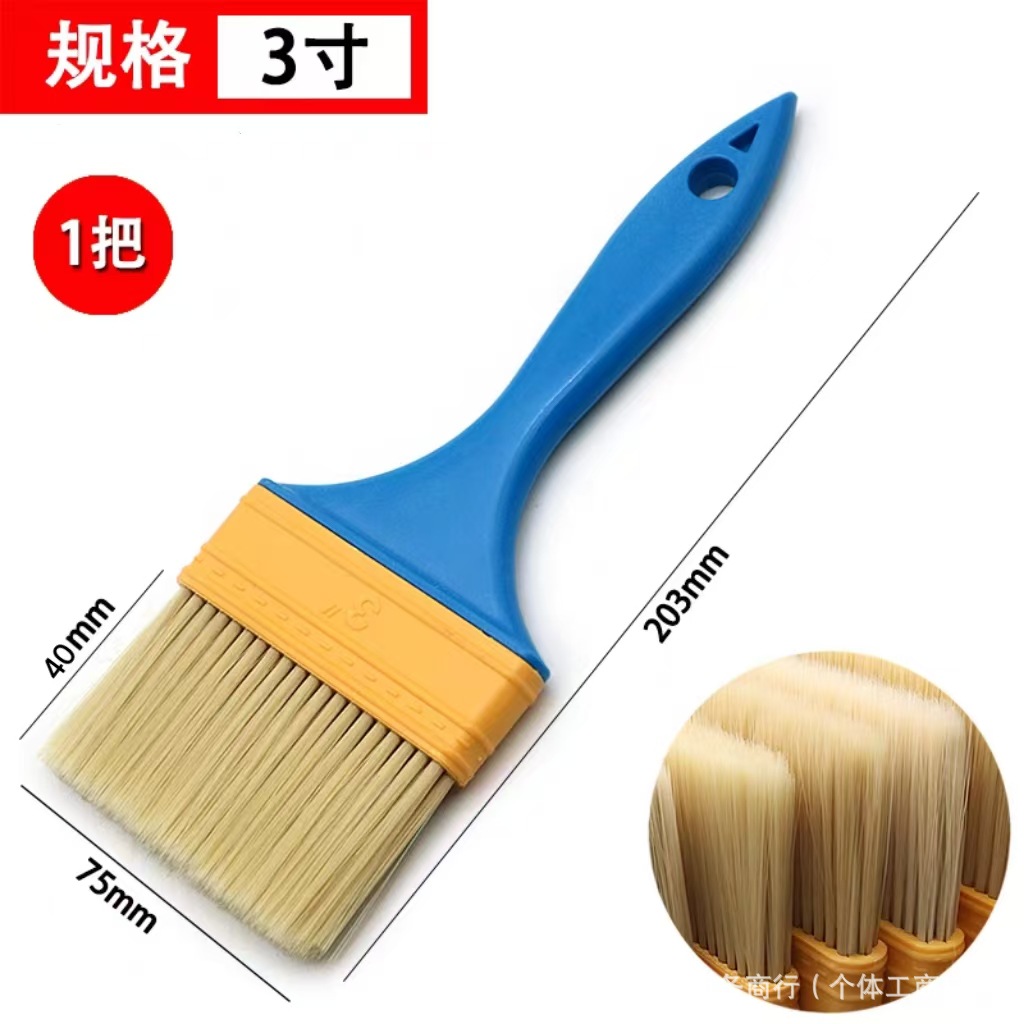 Cepillo de pintura cepillo de barbacoa cepillo de pintura cepillo de limpieza cepillo de plástico de lana suave cepillo de implante de lana nylon no pierde pelo al por mayor resistente a altas temperaturas