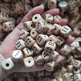 14mm16mm concave wooden stopper color black points mahjong wooden dice chess room bar ktv sieve grain