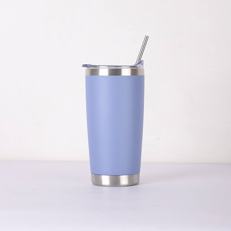 20 vasos térmicos con forma de coche, vasos de cerveza con aislamiento al vacío de acero inoxidable 304 con pajita, portátiles y a prueba de fugas.