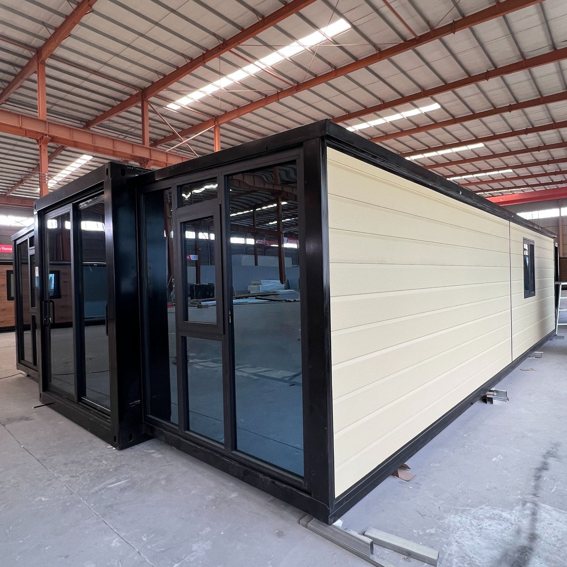 Exportación 3 - en - 1 de 20 pies 40 pies caja plegable de doble ala vivienda móvil de contenedor ala de expansión de la caja de embalaje