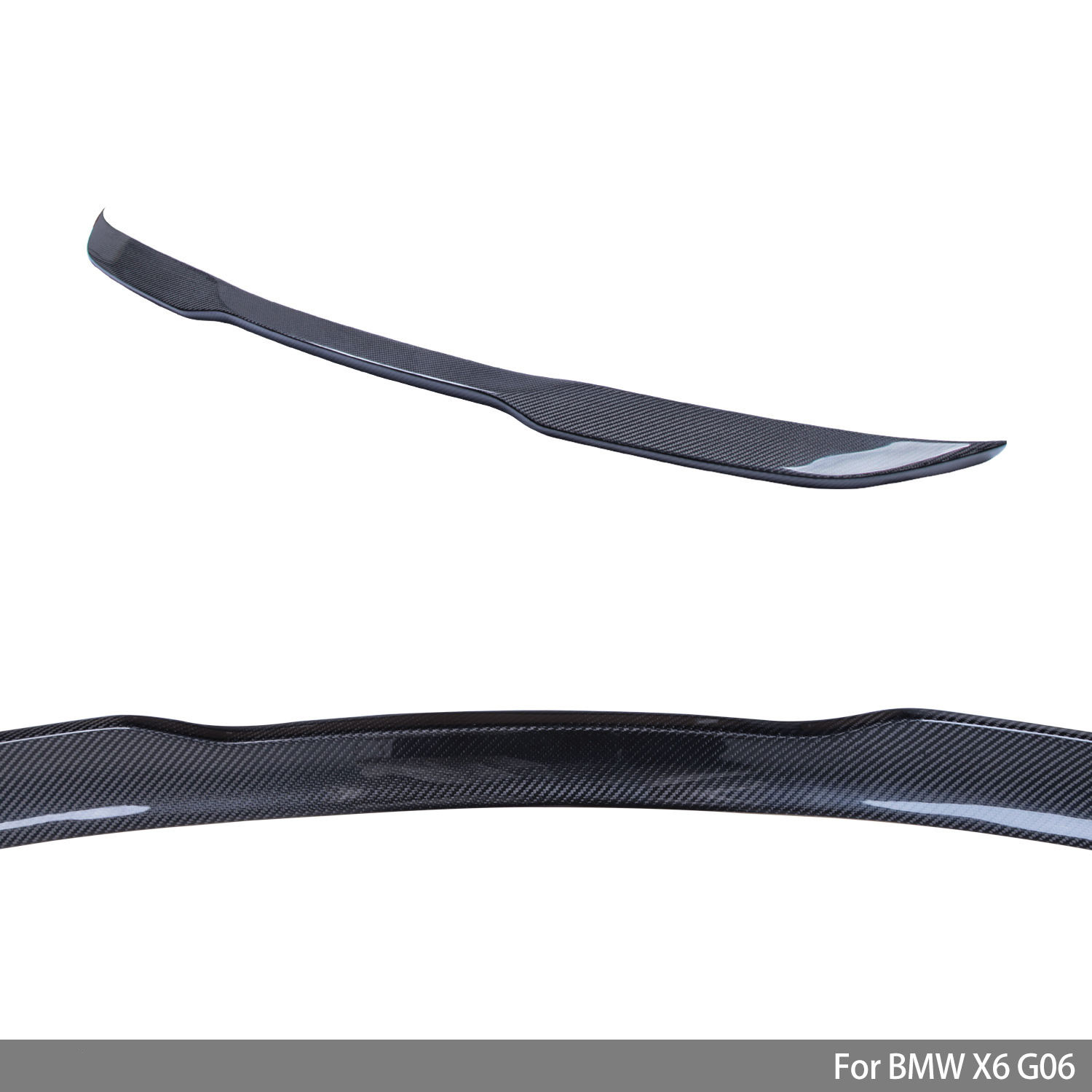 Suitable for BMW X6 rear spoiler G06, mid-wing spoiler for 19-26 models, made of ABS material, adhesive installation, non-destructive installation