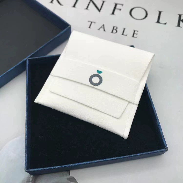 Новый реальный ультра-волокна ювелирные изделия ожерелье флип сумка для хранения серьги кольцо упаковка мешок может быть настроен логотип