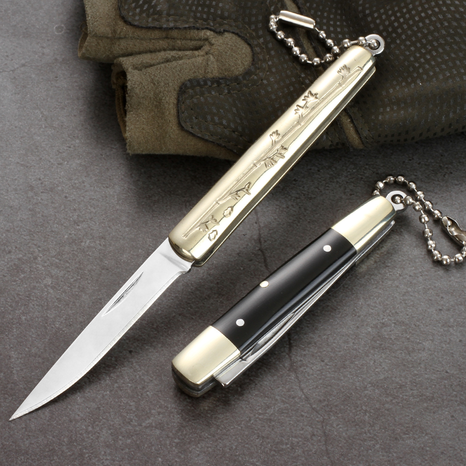 户外迷你刀水果刀挂件刀随身便携EDC钥匙刀锋利防身工艺口袋刀具