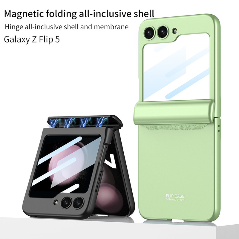 Suitable for Samsung Zflip6/ 50% off Stackable Mobile Phone Case Magnetic Hinge High-Definition Shell Film All-In-One All-Inclusive Anti-Fall Protective Cover