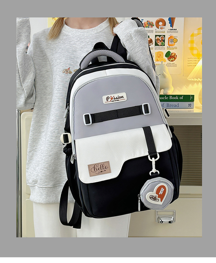 Trendy Color Block Backpack For Teens - Large Capacity School Bag With Breathable Cushion Straps & Stylish Prints_voghion.com