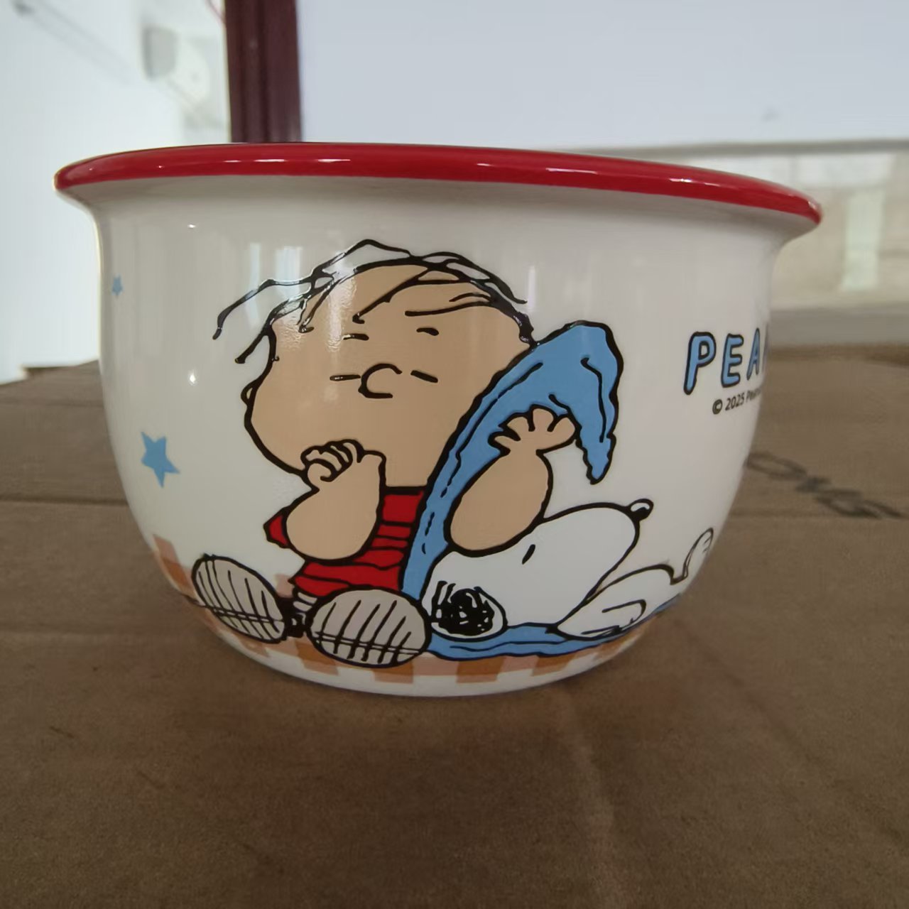 Snoopy Ceramic Rice Bowl Casa de dibujos animados Cubertería de alto valor Casa Rice Bowl