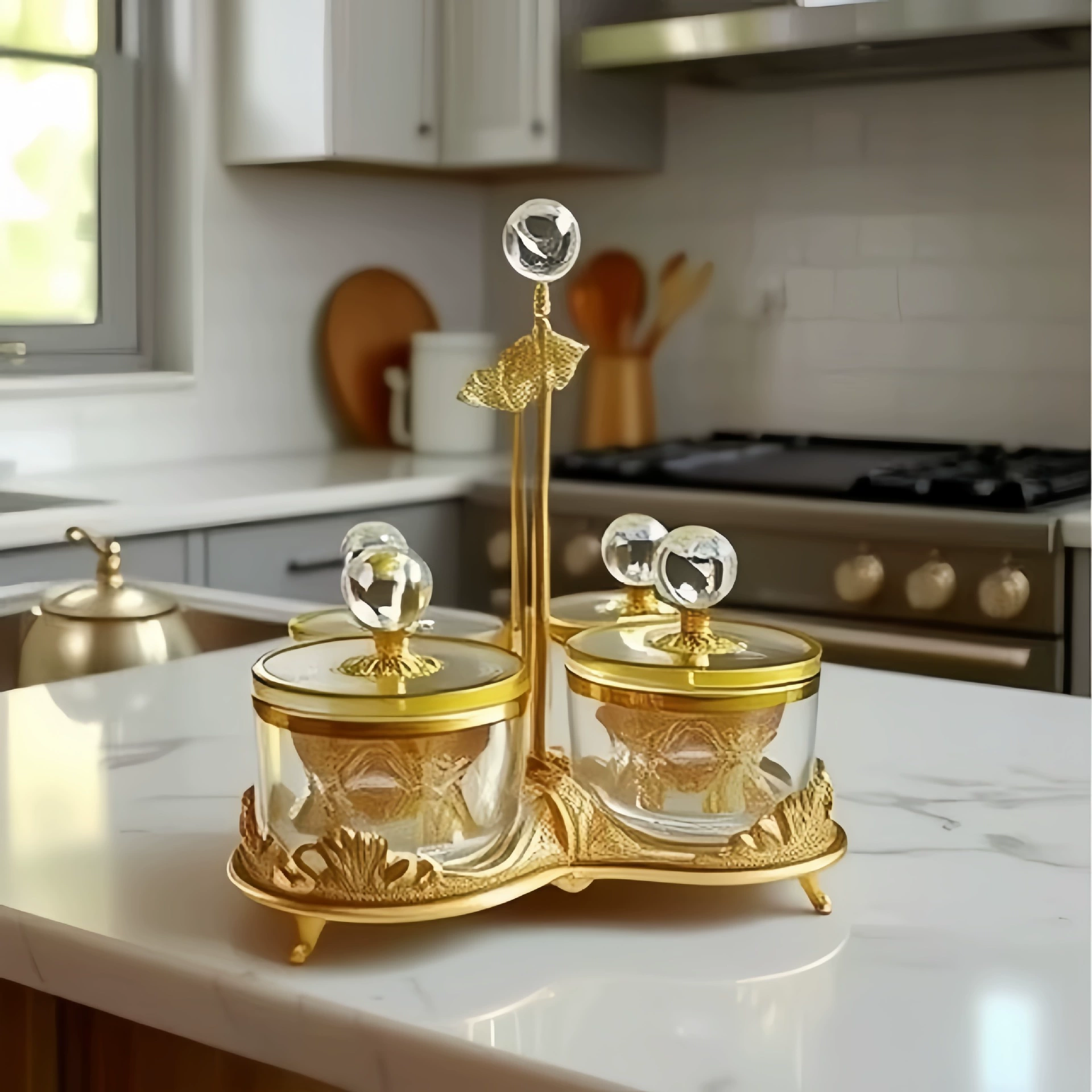 Легкая роскошная портативная банка для закусок с бриллиантами, поднос для хранения из хрустального стекла, журнальный столик для гостиной в европейском стиле, декоративные украшения для хранения.