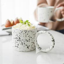 外貿出口陶瓷馬克杯家用早餐杯咖啡杯高顏值陶瓷杯珍珠釉禮品杯子