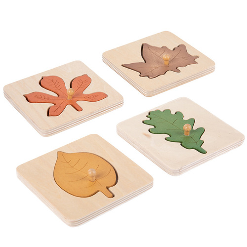 Manufacturer Montessori leaf panel puzzle Montessori early education kindergarten teaching aids three-dimensional hand grasping puzzle wholesale
