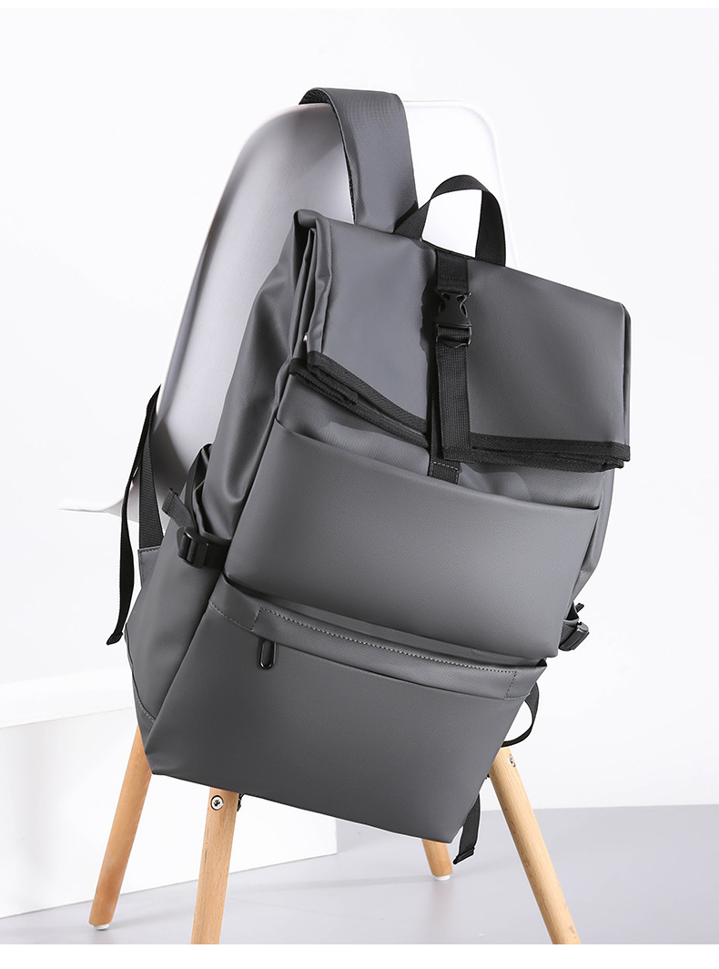 Large-capacity men's high-end backpack, simple and casual student multi-functional schoolbag, business large-capacity computer backpack undefined