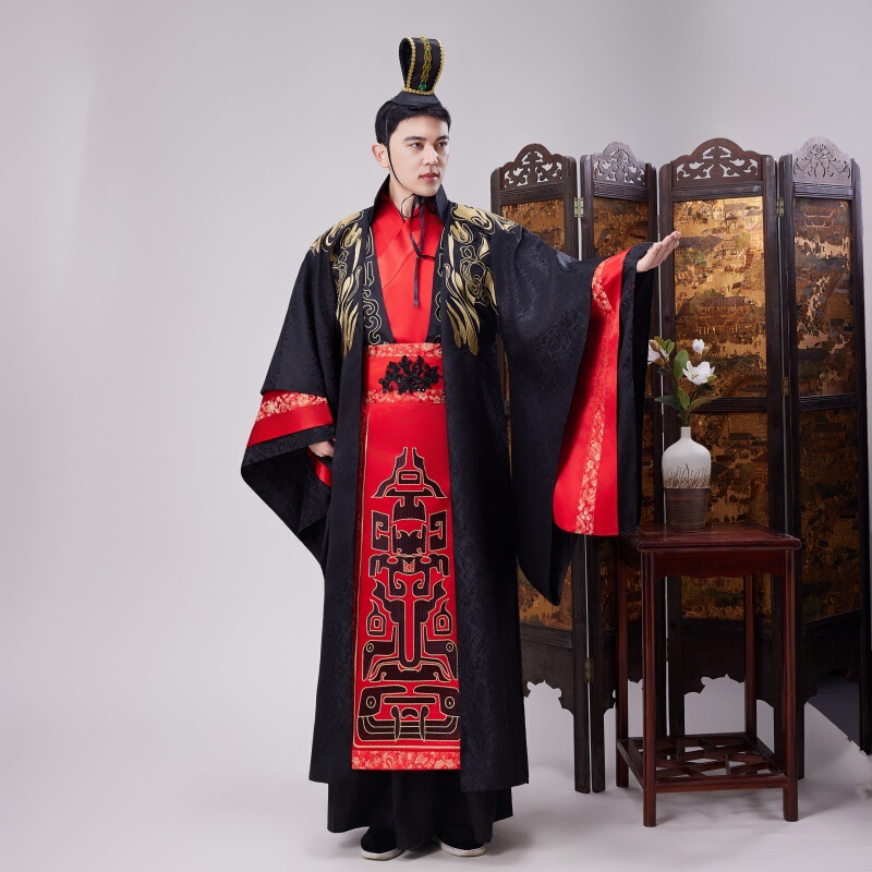 Qin Dynasty and Han Dynasty Men's Hanfu, Minister's Clothing, Emperor's Clothing, Costume for Film and Television Dramas, Stage Performance Costumes, Ancient Costumes, Han Dynasty, Warring States Period Qin Dynasty and Han Dynasty Men's Hanfu, Minister's Clothing, Emperor's Clothing, Costume for Film and Television Dramas, Stage Performance Costumes, Ancient Costumes, Han Dynasty, Warring States Period
