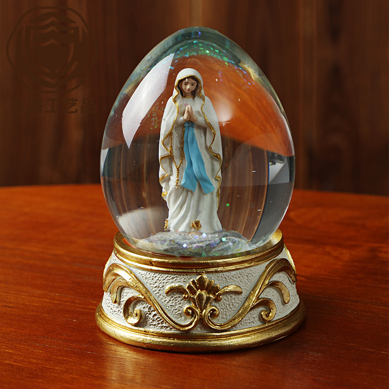 Proveedor transfronterizo 10CM alta clásica Palma carácter bola de cristal decoración de escritorio regalo artesanía de resina
