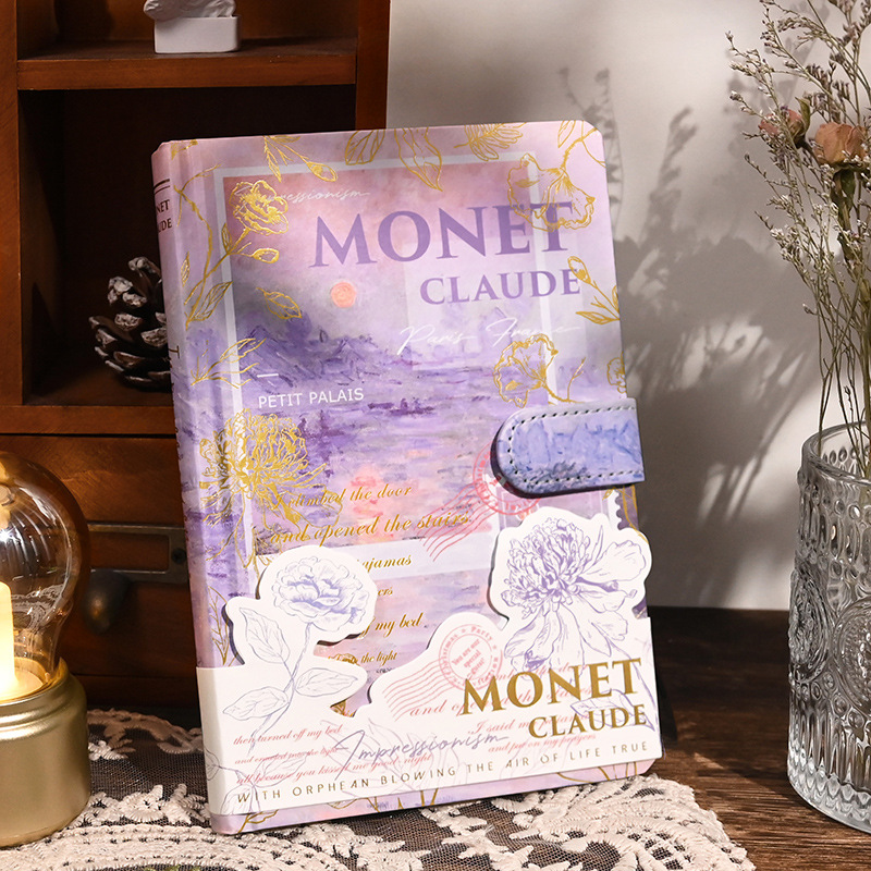 Cuaderno de pintura al óleo estilo Ziyi, diario creativo para chicas, magnético