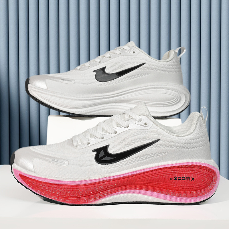 Zapatos de carrera de primavera y otoño superligeros de carbono transpirables de absorción de choque zapatos deportivos de suela suave antideslizante para estudiantes zapatos de carreras especiales ligeros