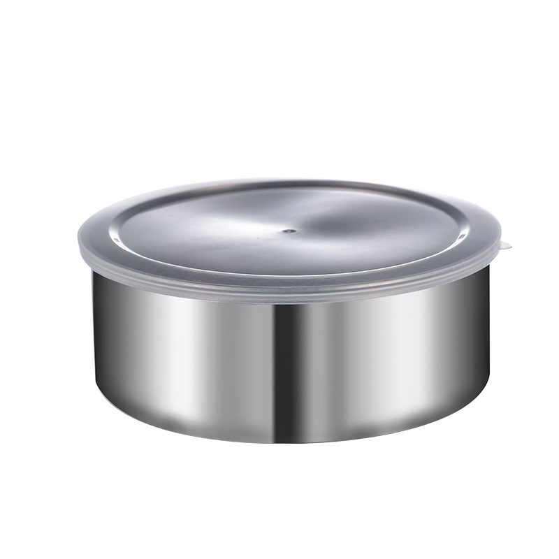 Caja de conservación fresca de acero inoxidable con tapa Caja de almacenamiento sellada Tazón de conservación fresca para el hogar extra grueso Juego de 5 piezas Comercio electrónico transfronterizo al aire libre