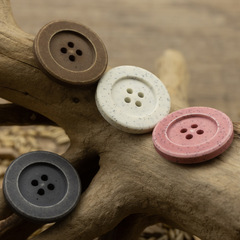 Retro distressed beige brown suit windbreaker coat resin button wide edge two-color pink button