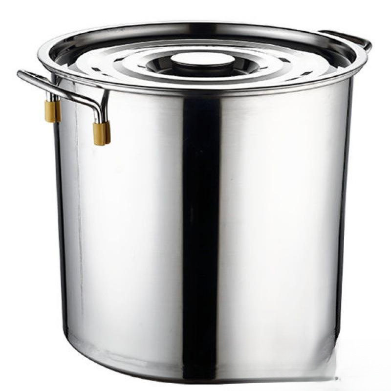 Barril de acero inoxidable con cubierta comercial 30 barril de espesamiento doméstico 40 barril de sopa de gran capacidad de sopa de sopa de gran capacidad de comercio interno