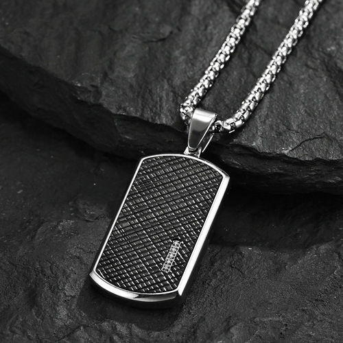 New men's all-match trendy accessories Men's accessories personalized niche titanium steel pendants Stainless steel couple necklaces