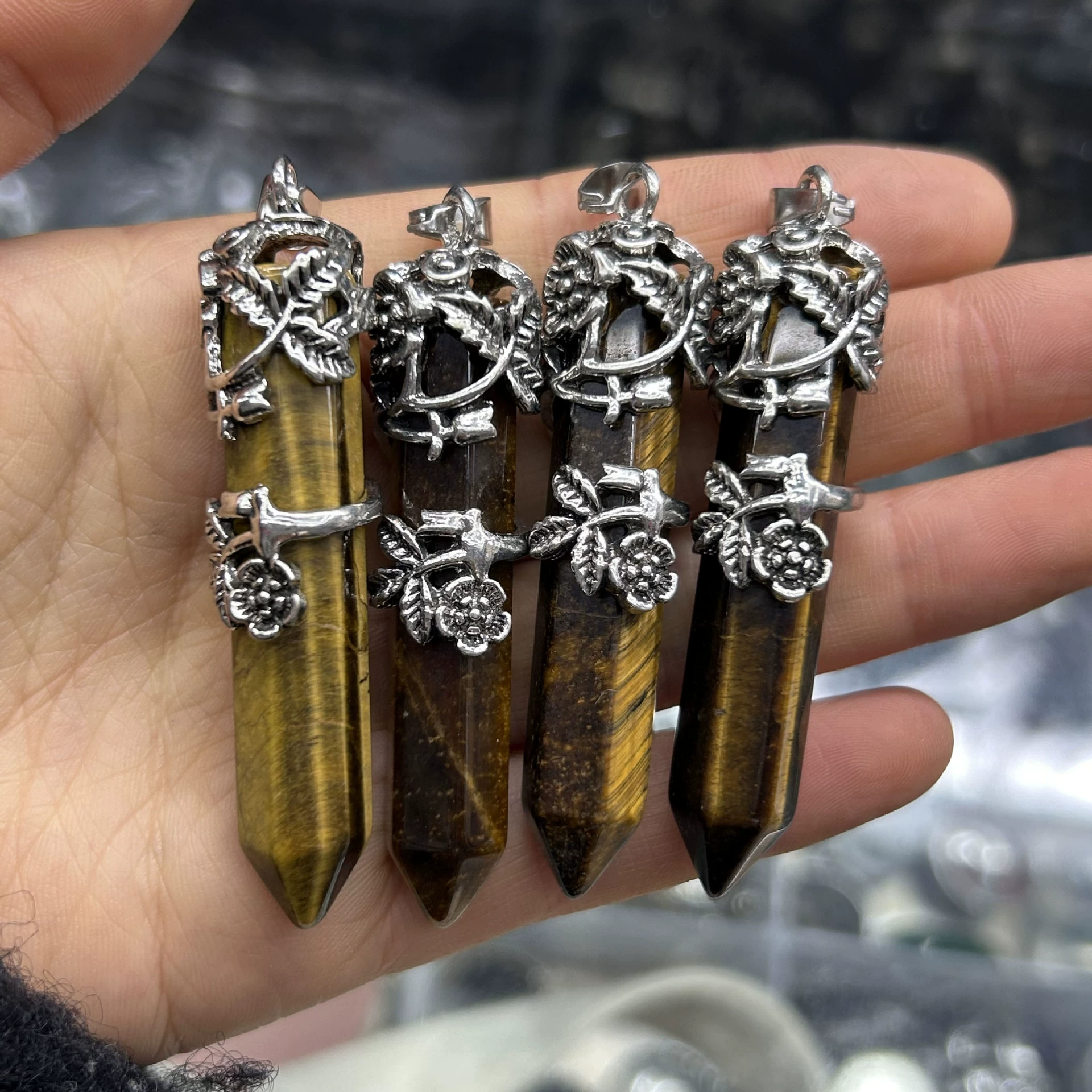 Органический шестигранный кулон, ожерелье