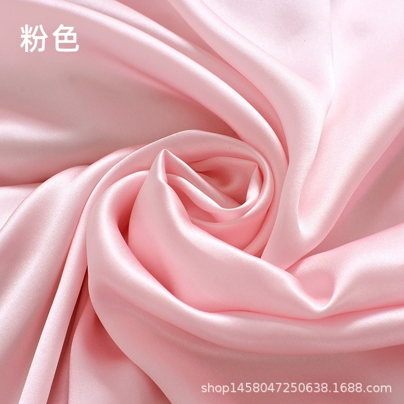 Silk fabric 100% mulberry satin, 114 cm width, 16 momme, plant‑dyed, wholesale multi‑color