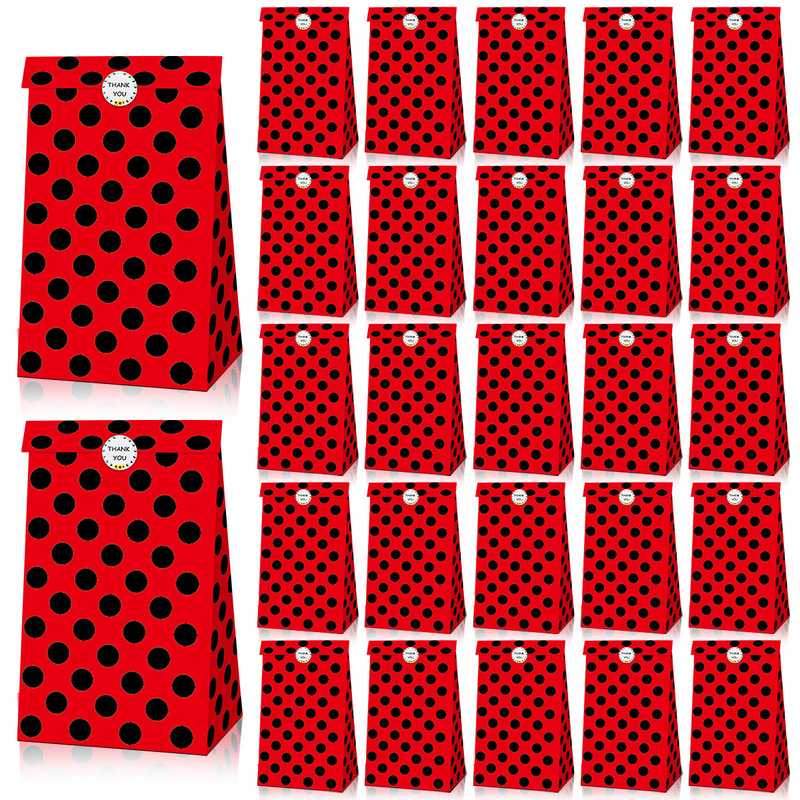 Cross-Border Ladybug Non-Portable Paper Bag Kraft Paper Bag Packaging Gift Bag Companion High-End Non-Portable Bag Gift Bag