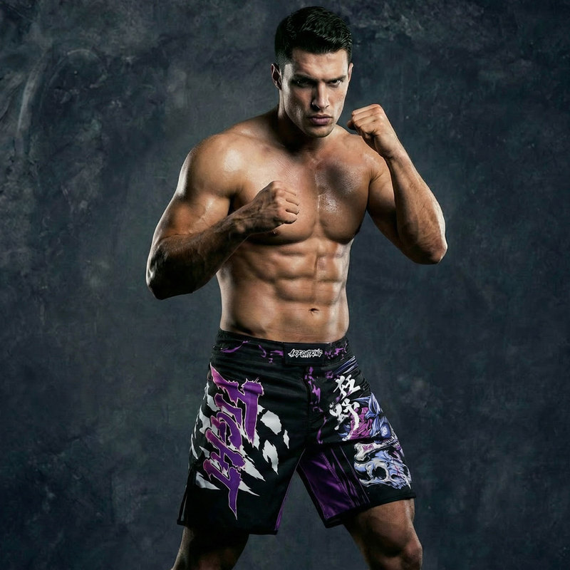 Rouhou MMA Wild New Combat Training Shorts, Durable, Quick-Dry, Men's UFC Fitness Elastic Competition Shorts Rouhou MMA Wild New Combat Training Shorts, Durable, Quick-Dry, Men's UFC Fitness Elastic Competition Shorts