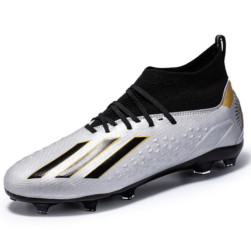 763G mid-high top football shoes for children, teenagers, men and women, long spikes, broken spikes, flat-soled training sneakers