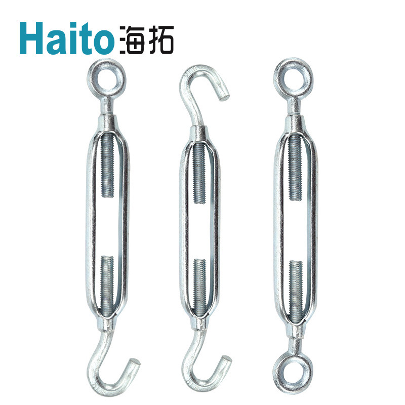 钢丝绳紧线收紧器开体锻造花篮螺栓玛钢双钩o-c型花兰螺丝锁具