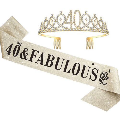 Numbers 50 21 13th Birthday Crown Etiquette Belt Set Girls Rhinestone Headband Belt Queen Party Supplies