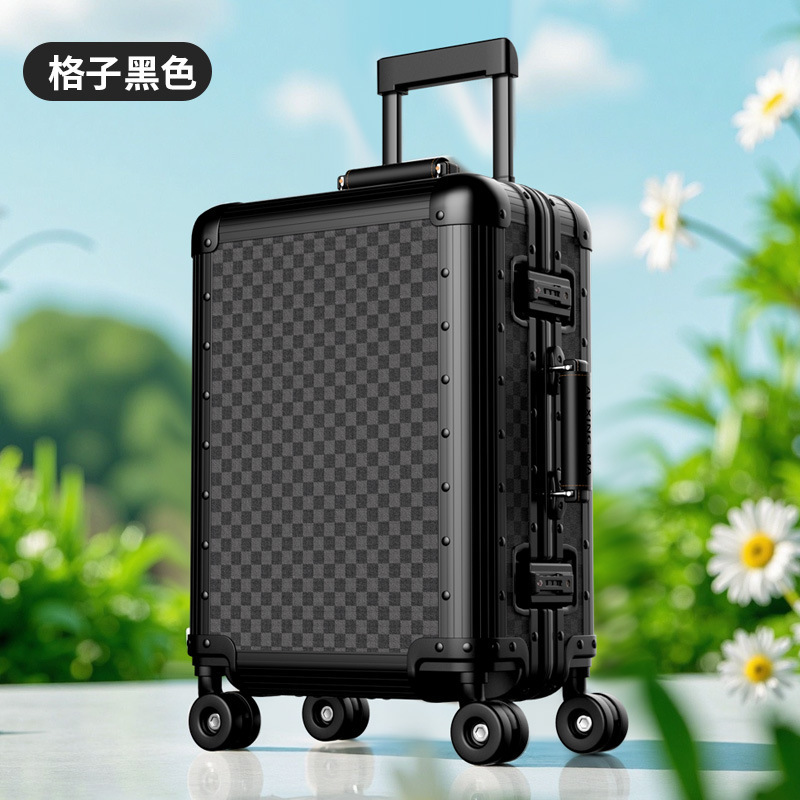 出口新款多功能行李箱20寸登机铝合金加厚承重多功能旅行箱男女24|undefined