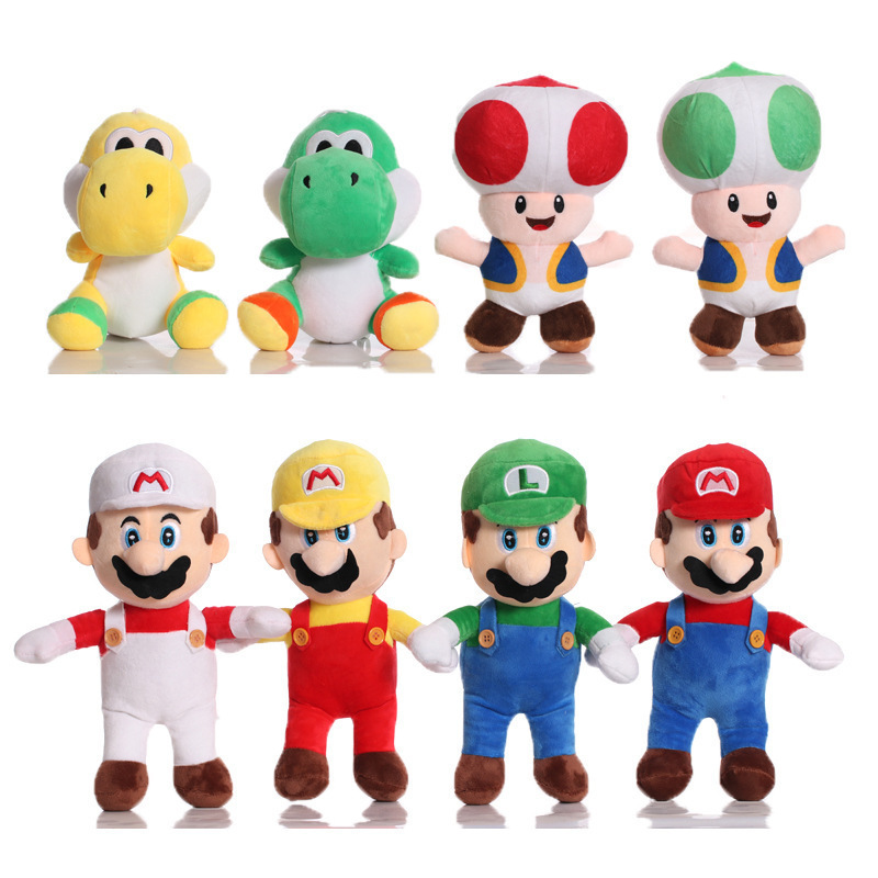 批发Super Mario玛丽马里奥蘑菇毛绒公仔玩偶8寸抓机娃娃|undefined