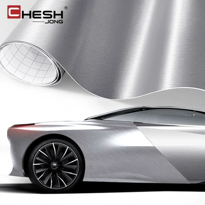 Car interior sticker metal wire: Automotive Film - 10cm-150cm-silver